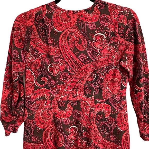 J. Jill‎ Paisley Knit Jersey Dress Size X-Small XS EUC - Picture 4 of 8